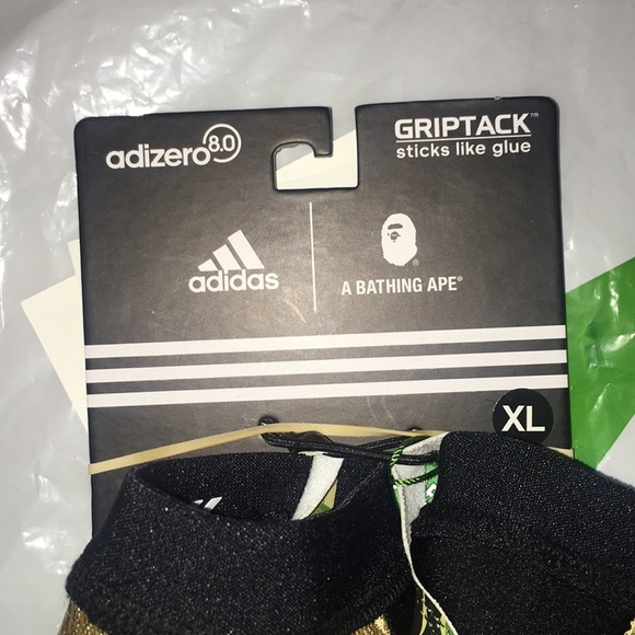 bape x adidas adizero 8.0 gloves green